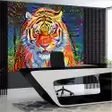 Wally Piekno Dekoracji Tapeta Na Ścianę Tygrys, Kolorowy, Abstrakcyjny Wzór 0474