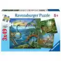  Puzzle 3 X 49 El. Fascynacja Dinozaurami Ravensburger