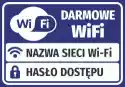 Wally Piekno Dekoracji Naklejka Darmowe Wifi, Z Polami Na Dane Dostępowe