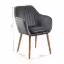 Krzesło Do Salonu Emilia Szare Welur