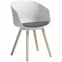 Krzesło Moon Białe/szare