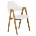 Krzesło Ekoskóra Averso Białe/miodowe Do Jadalni