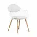 Krzesło Do Jadalni Sakura Białe/buk Nowoczesne
