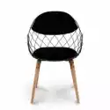 Krzesło Do Jadalni Sakura Czarne/buk Nowoczesne