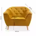 Fotel Wypoczynkowy Vere Żółty Welur