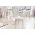 Krzesło Do Jadalni Castle Glamour Beżowe Pikowane Wysokie Nóżki