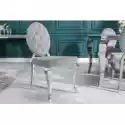 Krzesło Welurowe Modern Barock Szare Glamour