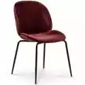 Krzesło Boliwia Welurowe Bordowe/czarne Nogi