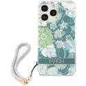 Etui Guess Flower Strap Do Apple Iphone 13/13 Pro Zielony