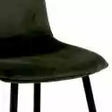 Krzesło Do Jadalni Delmy Welurowe Zielone