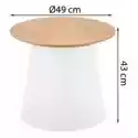 Okrągły Stolik Kawowy Azzura-S 49 Cm Naturalny/biały