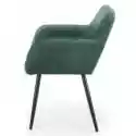 Halmar Krzesło Welurowe K429 Zielone/czarne