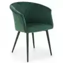 Halmar Krzesło Welurowe K421 Zielone/czarne
