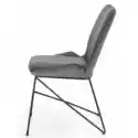 Krzesło Welurowe K454 Popielate/czarne