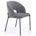 Krzesło Do Jadalni K455 Popielate/czarne Welur