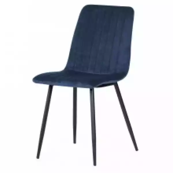 Krzesło Z Przeszyciami Slay Granat Welur