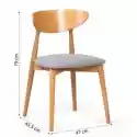 Krzesło Drewniane Do Jadalni Sam Jasny Dąb/jasnoszare
