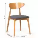 Krzesło Drewniane Do Jadalni Sam Jasny Dąb/ciemnoszare