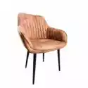 Krzesło Turin Jasnobrązowe Welur