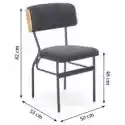 Halmar Krzesło Tapicerowane Smart Antracytowe/dąb