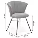 Krzesło Tapicerowane K459 Szare