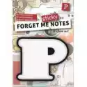 If Forget Me Sticky. Notes Kart Samoprzylepne Litera P Niebieski