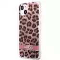 Guess Etui Guess Leopard Electro Stripe Do Apple Iphone 13 Mini Różowy