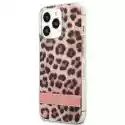Etui Guess Leopard Electro Stripe Do Apple Iphone 13 Pro Max Róż