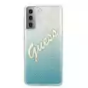 Guess Etui Guess Glitter Gradient Script Do Samsung Galaxy S21+ Niebie