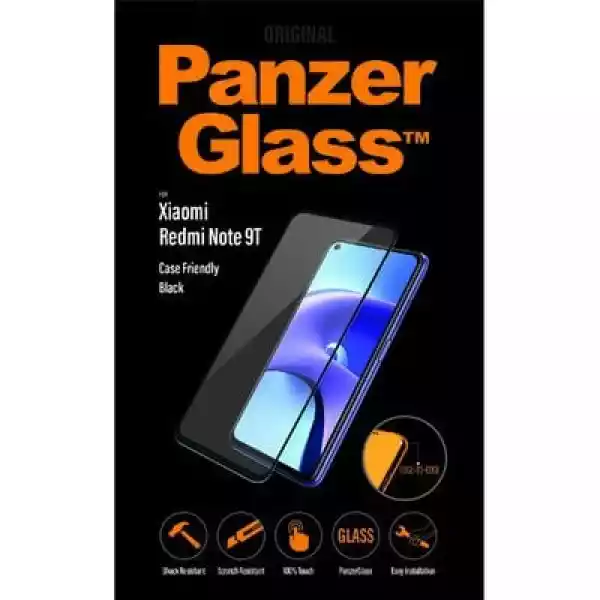 Szkło Hartowane Panzerglass Do Xiaomi Redmi Note 9T Czarny