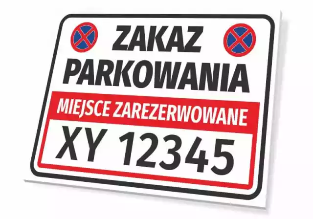 Tabliczka Miejsce Zarezerwowane, Zakaz Parkowania T620, Z Polem 