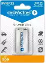 Akumulatorek Everactive 6F22/9V Ni-Mh 250 Mah Ready To Use Silve