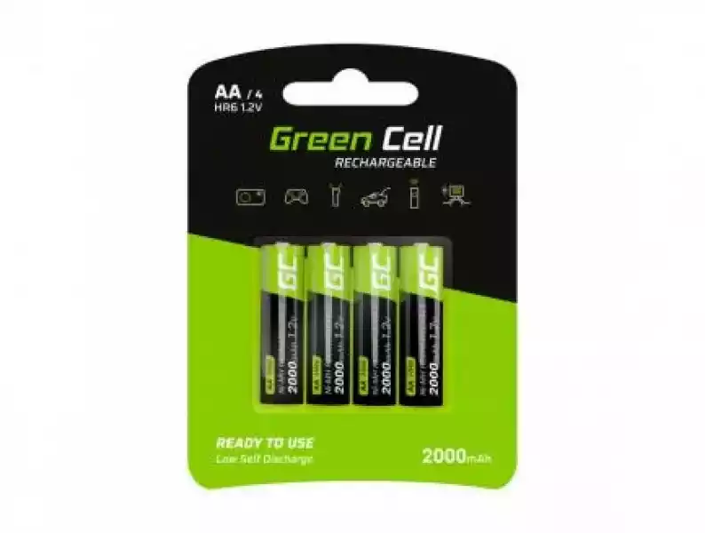 Akumulatorki Green Cell 4X Aa Hr6 2000Mah Gr02 - Darmowa Dostawa
