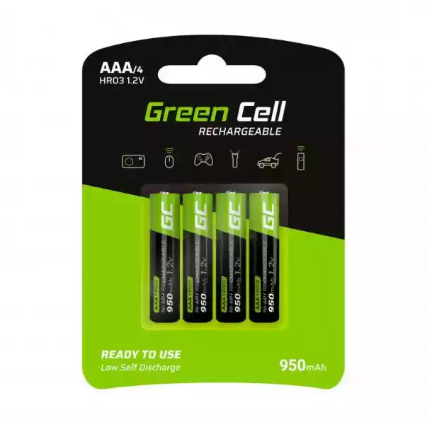 Akumulatorki Green Cell 4X Aaa Hr03 950Mah Gr03 - Darmowa Dostaw