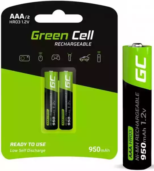 Akumulatorki Green Cell 2X Aaa Hr03 950Mah Gr07 - Darmowa Dostaw