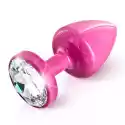 Zdobiony Plug Analny - Diogol Anni Butt Plug Round Pink 30 Mm Ok