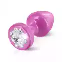 Zdobiony Plug Analny - Diogol Anni R Butt Plug Clover Pink 25 Mm