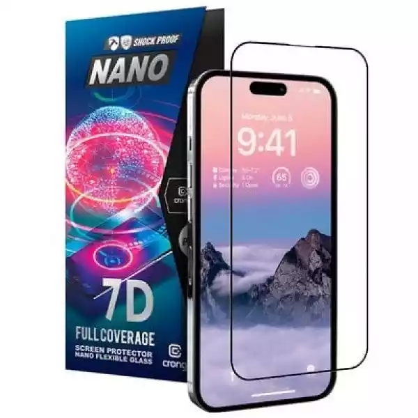 Szkło Hybrydowe Crong 7D Nano Flexible Glass Do Iphone 14 Pro