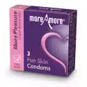 More Amore Prezerwatywy Prążkowane - Moreamore Condom Fun Skin 3 Szt  