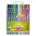 Cricco Długopisy Żelowe Fluorescencyjne 10 Kolorów