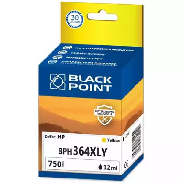 Tusz Black Point Do Hp 364 Xl Cb325Ee Żółty 12 Ml Bph364Xly