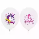 Godan Balony 1 Urodziny Jednorożce 5 Szt.