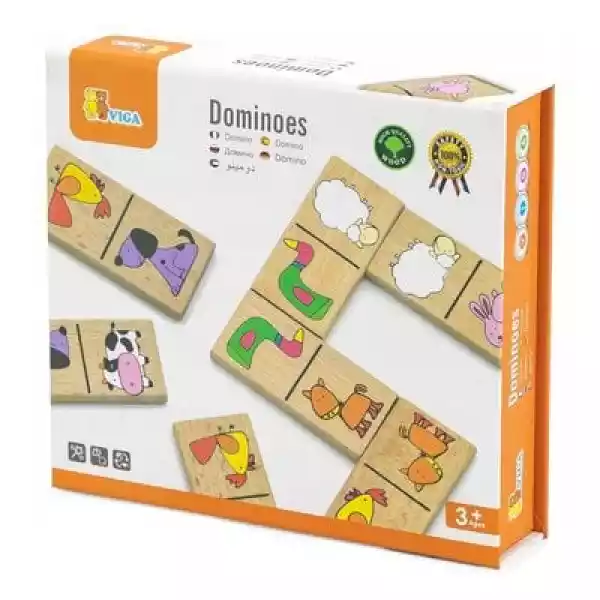 Gra Logiczna Viga Domino Zwierzęta 59622