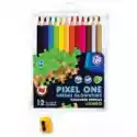 Astra Papiernicze Astra Kredki Ołówkowe Pixel One + Temperówka 12 Kolorów