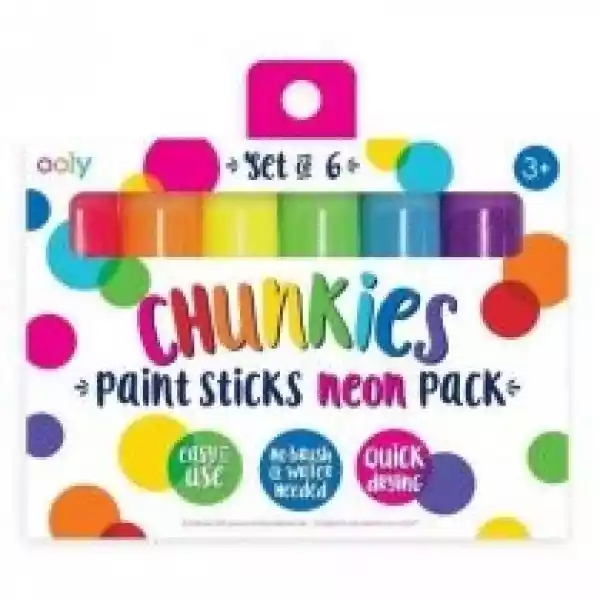 Kolorowe Baloniki Farby W Kredce Chunkies Paint Sticks Neon 6 Ko