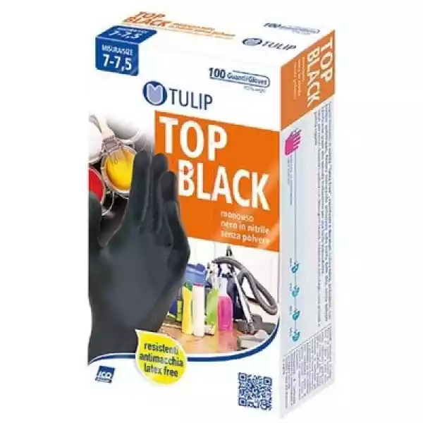 Rękawice Nitrylowe Tulip Top Black (Rozmiar L)