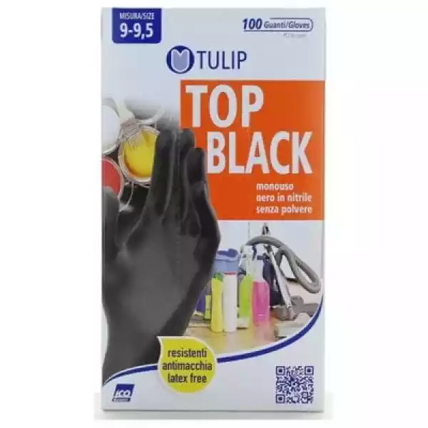 Rękawice Nitrylowe Tulip Top Black (Rozmiar Xl)