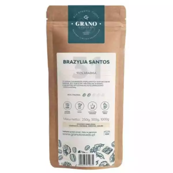 Kawa Mielona Grano Tostado Brazylia Santos Arabica 0.25 Kg