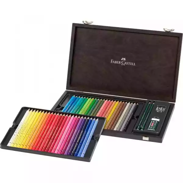 Kredki Ołówkowe Faber-Castell Polychromos - 48 Kolorów + Akcesor