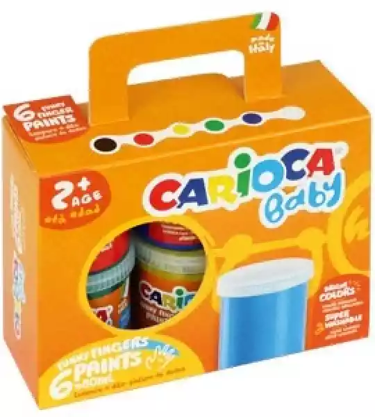 Farby Carioca Tempera Do Malowania Palcami - 6 Kolorów